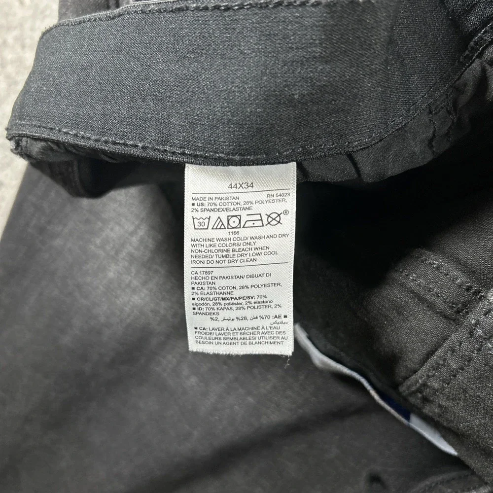 Old Navy Athletic Taper Jeans Men's 44X34 Black Distressed Look Built-In‎ Flex